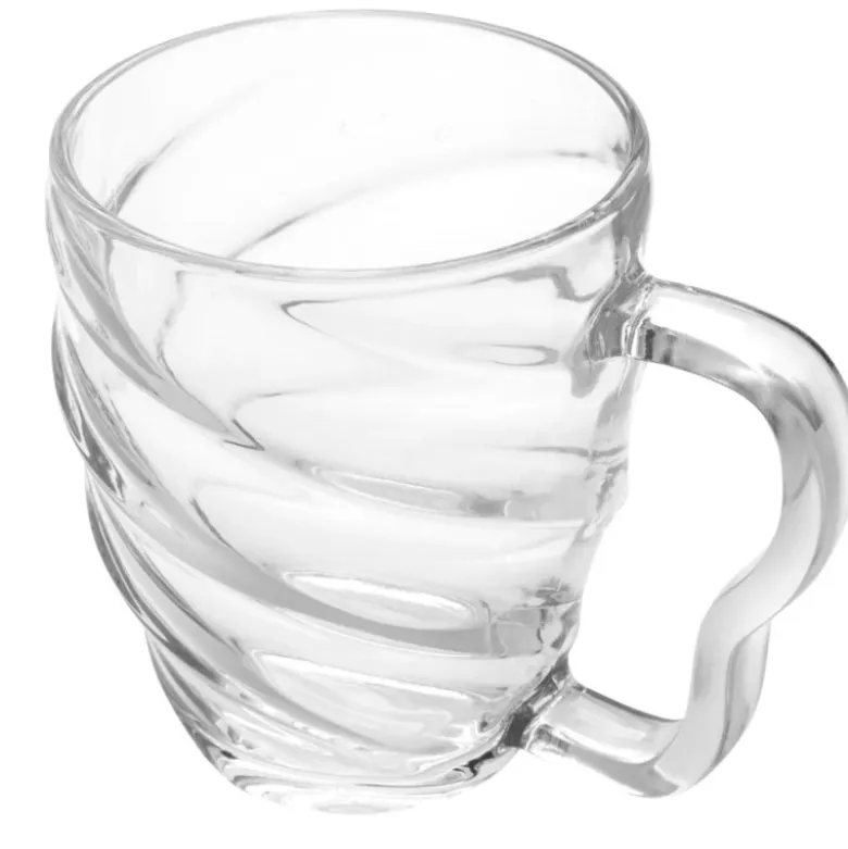 Szklanki z uchem 410 ml Diana do kawy herbaty drinków deserów zestaw 6 szklanek