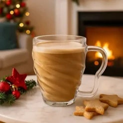Szklanki z uchem 410 ml Diana do kawy herbaty drinków deserów zestaw 6 szklanek