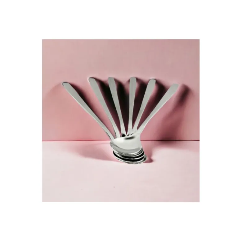 Szklanki z uchem 320 ml Florina Siena kubki do herbaty kawy latte macchiato komplet 6 sztuk w zestawie z długimi łyżeczkami