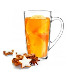 Szklanki z uchem 300ml Glasmark Ala do herbaty kawy latte macchiato komplet 6szt + łyżeczki
