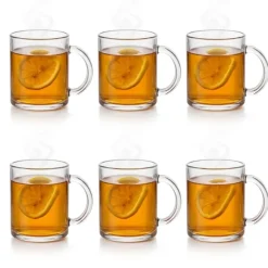 Szklanki z uchem proste 330 ml do kawy i herbaty zestaw 6 szktuk Florina Malta 3K 1065