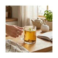 Szklanki z uchem proste 330 ml do kawy i herbaty zestaw 6 szktuk Florina Malta 3K 1065