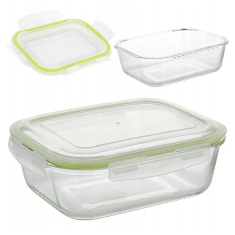 Szklany pojemnik 2260 ml na żywność jedzenie Florina Frigo pudełko z pokrywką lunchbox prostokątny hermetyczny