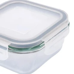 Szklany pojemnik 450 ml na żywność jedzenie Altom Design Fresh pudełko z pokrywką lunchbox kwadratowy hermetyczny
