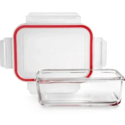 Szklany pojemnik 1050 ml na żywność jedzenie Gierekhoff pudełko z pokrywką lunchbox prostokątny hermetyczny