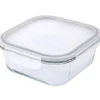 Szklany pojemnik 1100 ml na żywność jedzenie Altom Design Fresh pudełko z pokrywką lunchbox kwadratowy hermetyczny