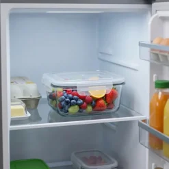 Szklany pojemnik 1100 ml na żywność jedzenie Altom Design Fresh pudełko z pokrywką lunchbox kwadratowy hermetyczny