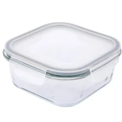 Szklany pojemnik 750 ml na żywność jedzenie Altom Design Fresh pudełko z pokrywką lunchbox kwadratowy hermetyczny