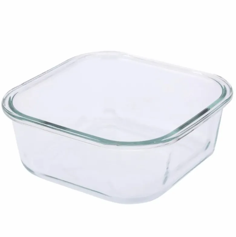 Szklany pojemnik 750 ml na żywność jedzenie Altom Design Fresh pudełko z pokrywką lunchbox kwadratowy hermetyczny
