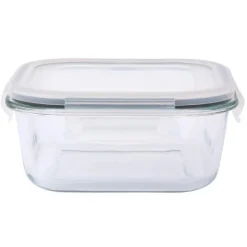Szklany pojemnik 750 ml na żywność jedzenie Altom Design Fresh pudełko z pokrywką lunchbox kwadratowy hermetyczny
