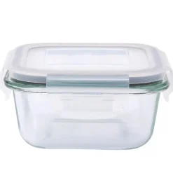 Szklany pojemnik 300 ml na żywność jedzenie Altom Design Fresh pudełko z pokrywką lunchbox kwadratowy hermetyczny