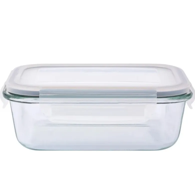 Szklany pojemnik 1500 ml na żywność jedzenie Altom Design Fresh pudełko z pokrywką lunchbox prostokątny hermetyczny