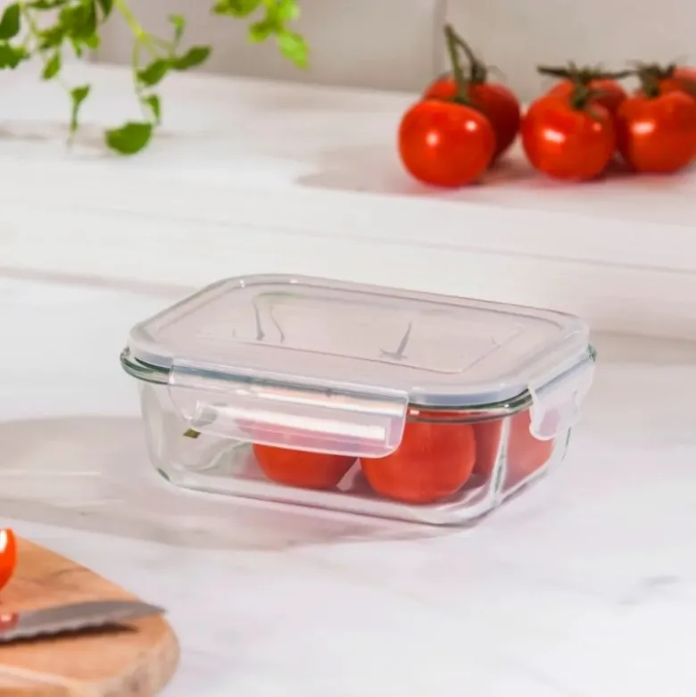 Szklany pojemnik 1500 ml na żywność jedzenie Altom Design Fresh pudełko z pokrywką lunchbox prostokątny hermetyczny