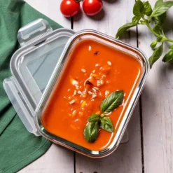 Szklany pojemnik 1000 ml na żywność jedzenie Altom Design Fresh pudełko z pokrywką lunchbox prostokątny hermetyczny