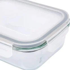 Szklany pojemnik 650 ml na żywność jedzenie Altom Design Fresh pudełko z pokrywką lunchbox prostokątny hermetyczny