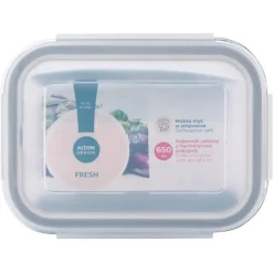 Szklany pojemnik 650 ml na żywność jedzenie Altom Design Fresh pudełko z pokrywką lunchbox prostokątny hermetyczny