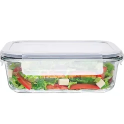 Szklany pojemnik 650 ml na żywność jedzenie Altom Design Fresh pudełko z pokrywką lunchbox prostokątny hermetyczny