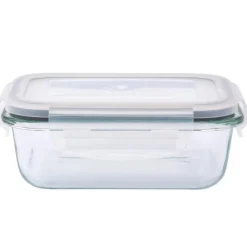 Szklany pojemnik 370 ml na żywność jedzenie Altom Design Fresh pudełko z pokrywką lunchbox prostokątny hermetyczny