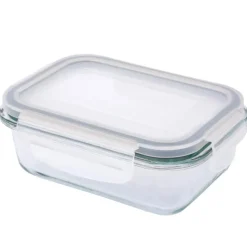Szklany pojemnik 370 ml na żywność jedzenie Altom Design Fresh pudełko z pokrywką lunchbox prostokątny hermetyczny