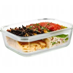 Szklany pojemnik 1040 ml na żywność jedzenie Florina Frigo pudełko z pokrywką lunchbox prostokątny hermetyczny