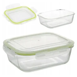 Szklany pojemnik 1040 ml na żywność jedzenie Florina Frigo pudełko z pokrywką lunchbox prostokątny hermetyczny