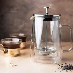 Szklany zaparzacz TERMICZNY tłokowy do herbaty kawy ziół 350 ml Klausberg KB 7684