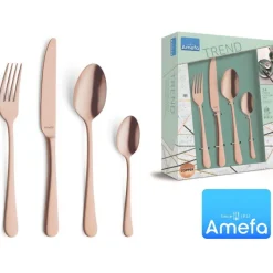 Sztućce Amefa 1410 Trend 24 sztuki komplet dla 6 osób miedź