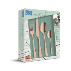Sztućce Amefa 1410 Trend 24 sztuki komplet dla 6 osób miedź