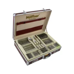 Sztućce w walizceHoffner HF 6225 SATYNA 72 elementy zestaw widelce łyżki