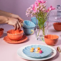 Talerz deserowy ceramiczny 20 cm Altom Koral do ciasta deserów