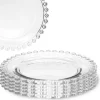 Talerze deserowe szklane 19,5 cm spodek na ciasto Altom Design Bloom zestaw 6 szt