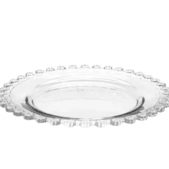Talerze deserowe szklane 19,5 cm spodek na ciasto Altom Design Bloom zestaw 6 szt