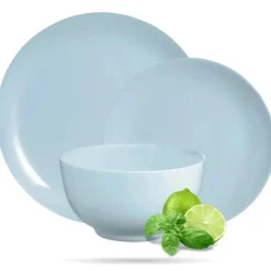 Talerz obiadowy płaski 25 cm niebieski Paradise Blue Diwali Luminarc V5720