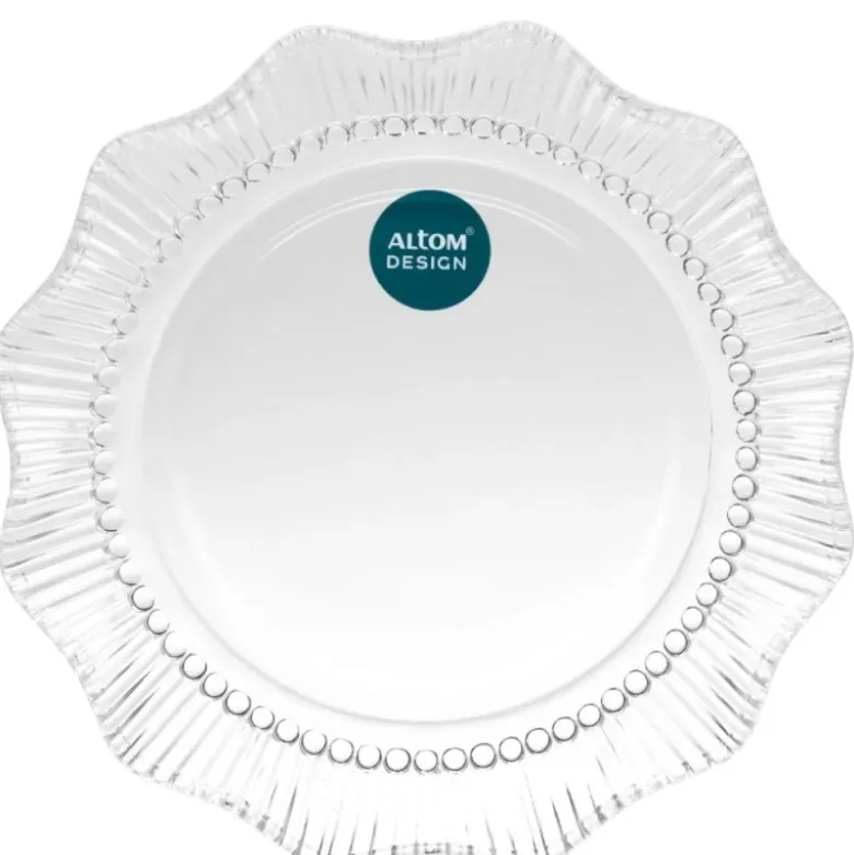 Talerzyk deserowy 17 cm szklane Altom Design Vivienne spodek na ciasto deser