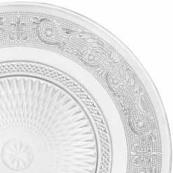 Talerzyki deserowe 15 cm i patera 25 cm szklane GierekHoff Palazzo zestaw 13 sztuk spodek na ciasto deser