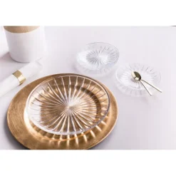 Talerzyki deserowe 15 cm i patera 25 cm szklane Altom Venus zestaw 13 sztuk spodek na ciasto deser