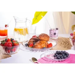 Talerzyki deserowe 15 cm i patera 25 cm szklane Altom Venus zestaw 13 sztuk spodek na ciasto deser