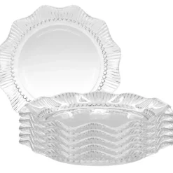 Talerzyki deserowe 17 cm szklane Altom Design Vivienne zestaw 6 sztuk spodek na ciasto deser