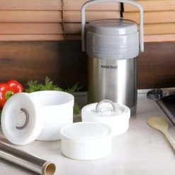 Termos obiadowy na żywność 1.5l + 3 pojemniki KH 4075 KingHoff