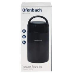 Termos próżniowy Ofenbach 101302 bidon 800 ml czarny kubek z uchwytem