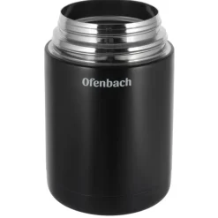 Termos próżniowy Ofenbach 101302 bidon 800 ml czarny kubek z uchwytem
