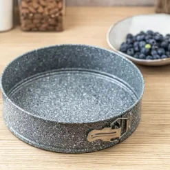 Tortownica okrągła 26 cm blacha do pieczenia z powłoką nieprzywierającą forma granitowa Kinghoff