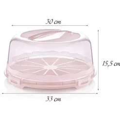 Tortownica plastikowa 30 cm pojemnik na tort ciasto patera Tragar