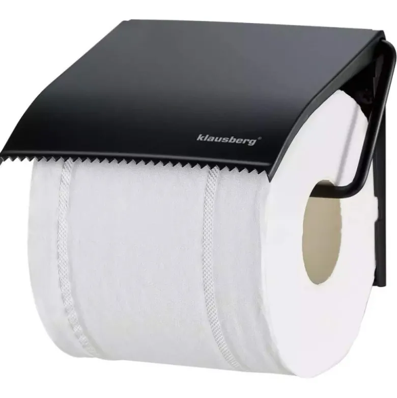 Uchwyt na papier toaletowy czarny wieszak łazienkowy Klausberg KB 7713