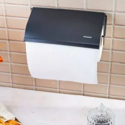 Uchwyt na ręcznik papierowy wieszak stalowy czarny Klausberg KB 7714