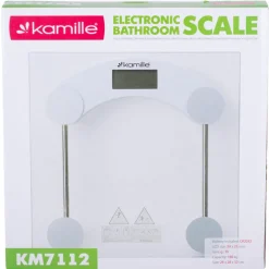 Waga łazienkowa elektroniczna szklana z wyświetlaczem LCD KM 7112 Kamille