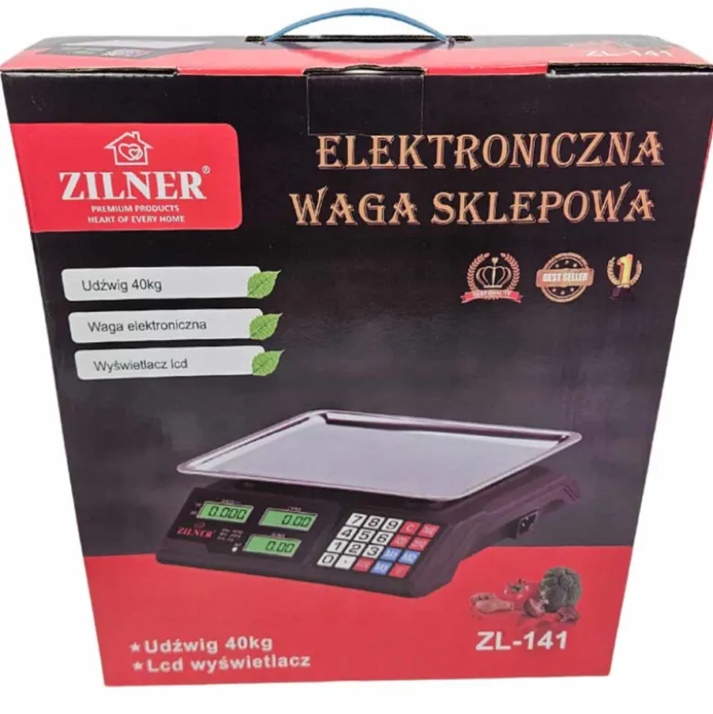 Waga sklepowa elektroniczna kalkulacyjna 40 KG Zilner ZL 141
