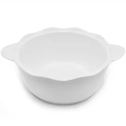 Waza porcelanowa z pokrywką biała do zup 2.4 L okrągła TRAGAR