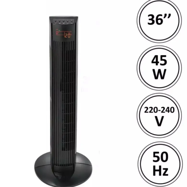 Wentylator podłogowy kolumnowy Klausberg KB 7875 wiatrak stojący 45W LCD pilot