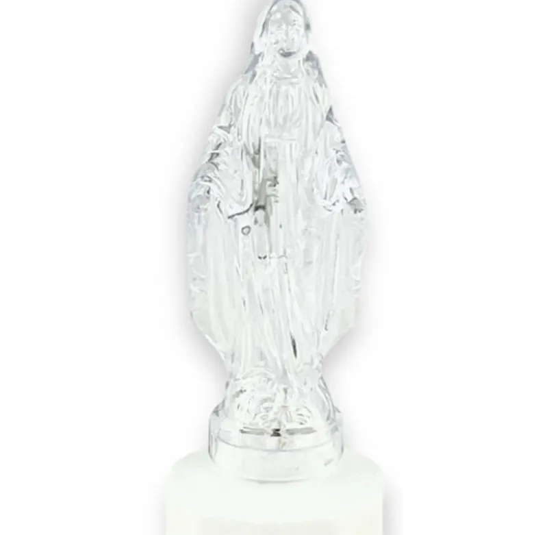 Wkład LED do znicza figurka Maryji 18 cm białe światło